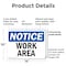 Signmission Work Area, 14 in W x Rectangle, Plastic OS-2PACK-NS-P-1014-L-19069 - alternate 3